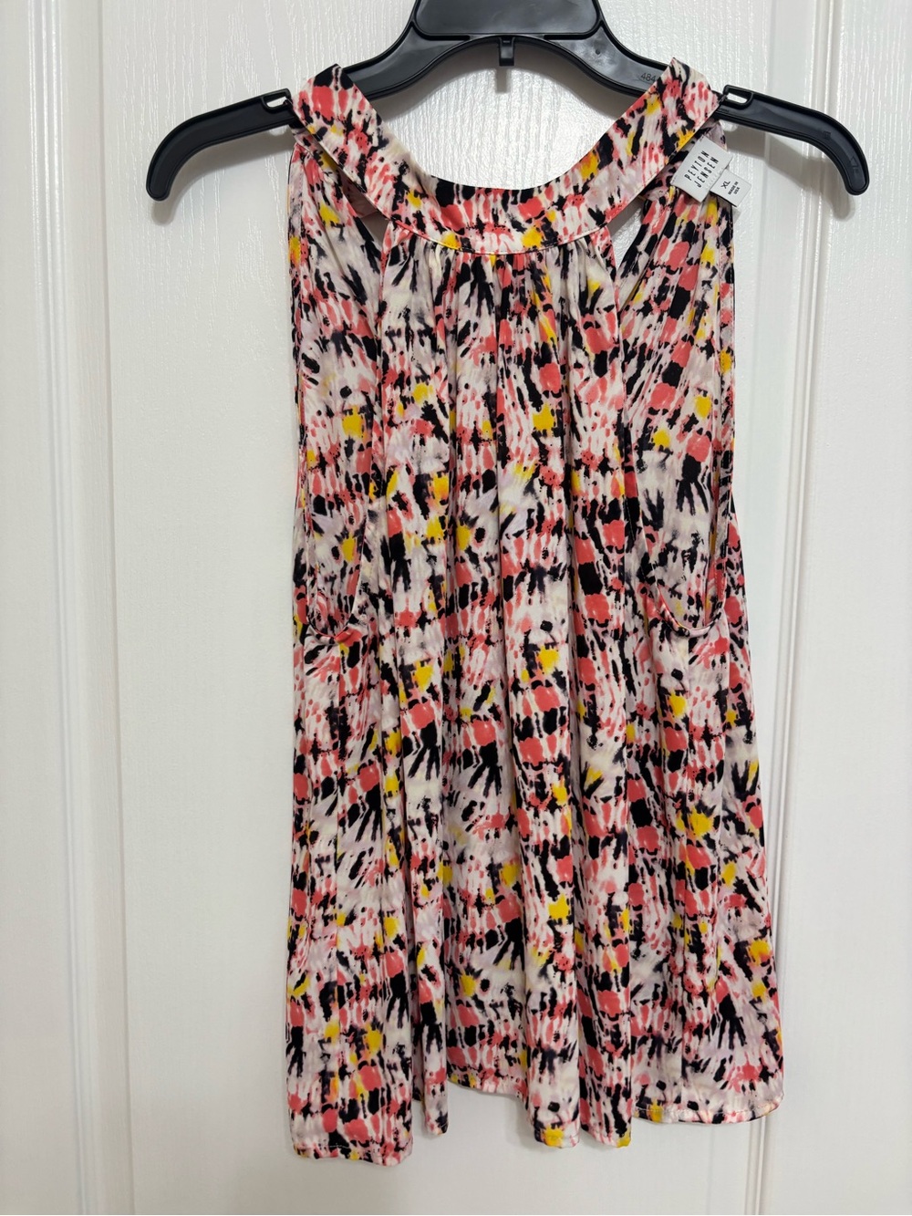 Peyton Jensen Halter Top/Blouse - Pink, Black & Yellow